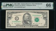 1990 $50 Richmond FRN PMG 66EPQ