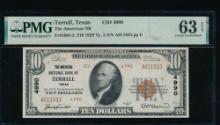 1929 $10 Terrell TX National PMG 63EPQ