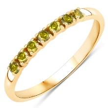 14KT Yellow Gold 0.22ctw Dark Yellow Diamond Ring