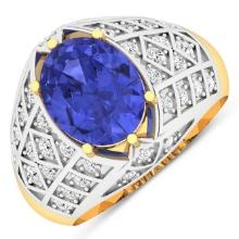 14KT Yellow Gold 2.21ctw Tanzanite and Diamond Ring