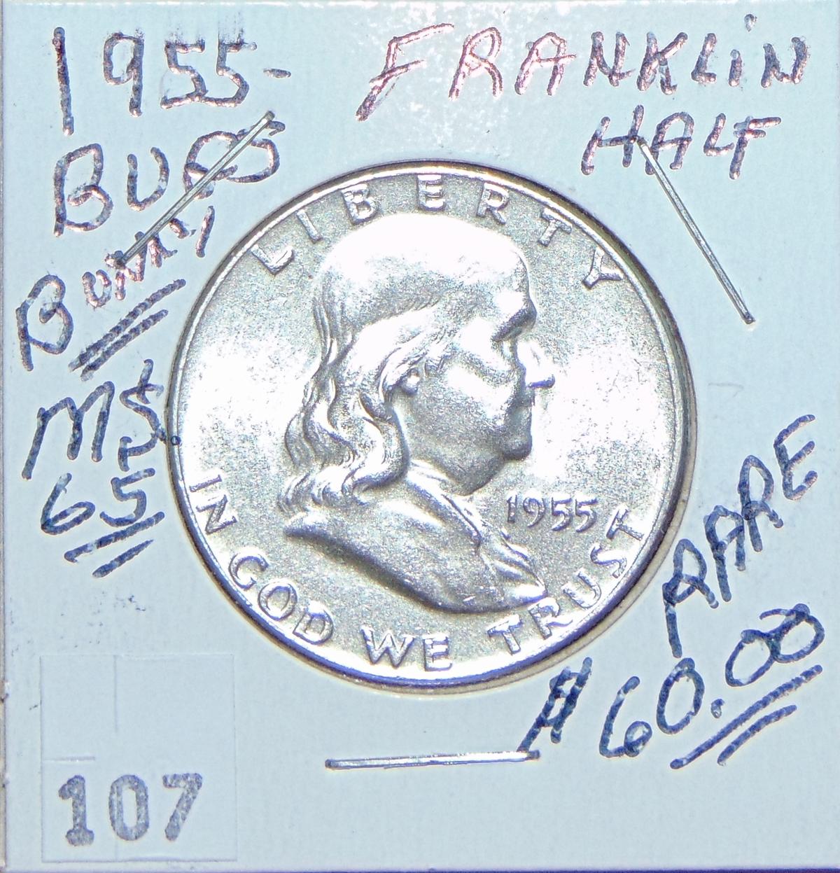 1955 "Bugs Bunny" Franklin Half Dollar MS.