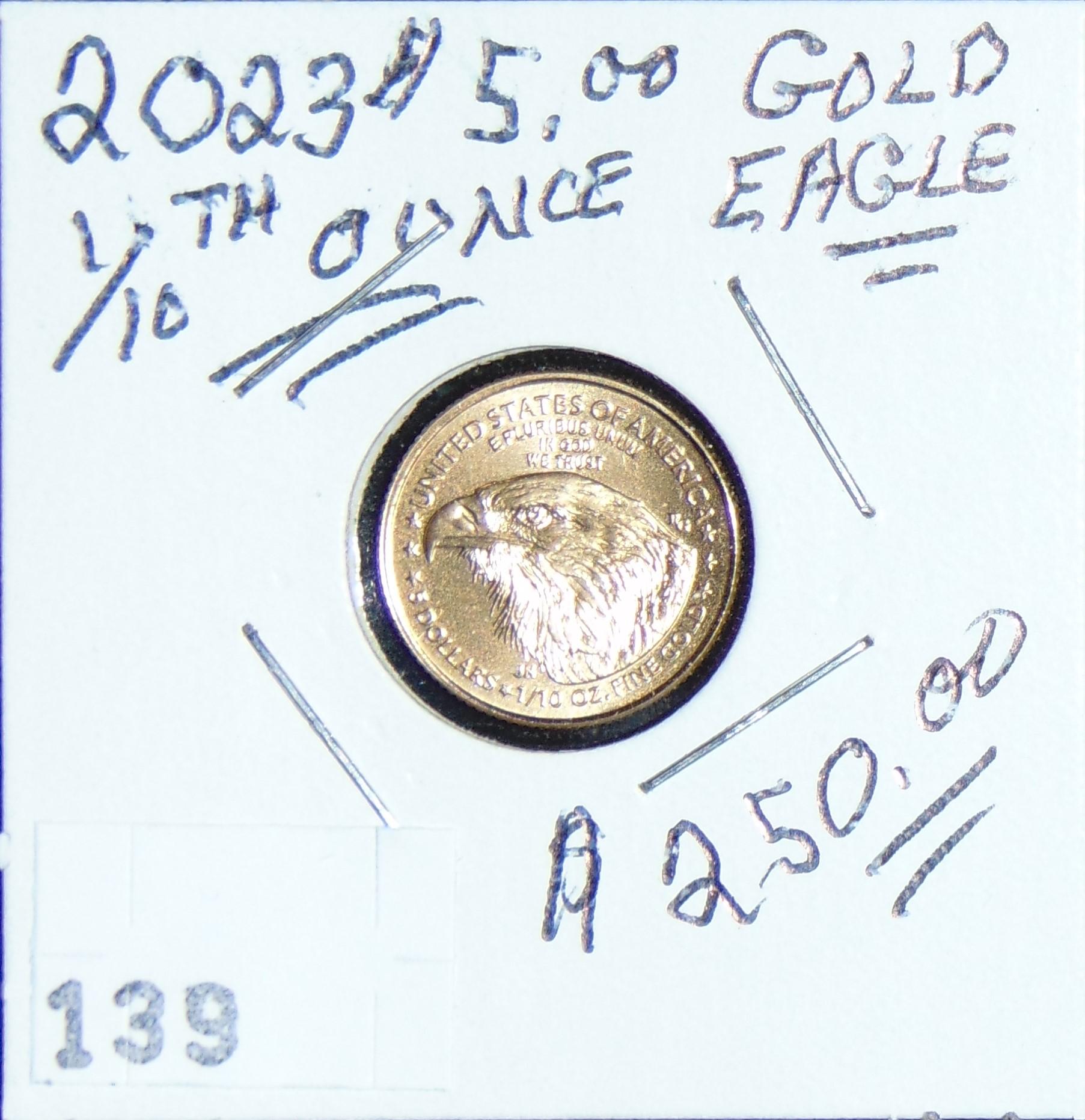 2023 1/10 Oz. Gold Eagle MS.