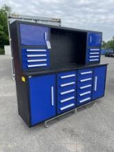 New Cherry 7' Work Bench / Tool Chest Blue