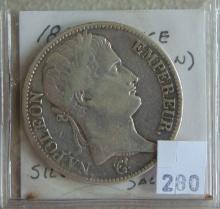 1810 France 5 Francs .900 Silver Napoleon Paris