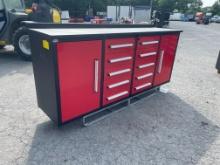 New Cherry 7' Stainless Steel Red Work Bench
