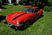 **T** 1976 Triumph, 4-cylinder, Hardtop convertible, manual, shows 0,926 miles, TITLED (Sales tax &