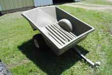 Beaver Tail 2-wheel poly trailer with dump