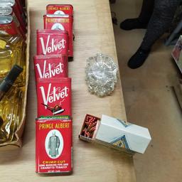 TOBACCO TIN and ASH TRAY ASSORTMENT