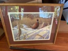Framed...Pheasant picture....Shipping