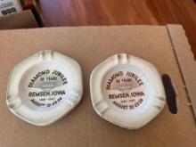 Remsen, Iowa Diamond Jubilee ash trays (2 different colors),......Shipping