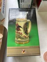 Anheiser Busch beer mugs and steins in boxes.......Shipping