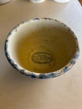 J. C. Dyson Spongeware Crock bowl Manilla, IA
