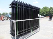 Galvanized Steel Fence & Connectors 20 Panels, 10' W x 7' H (New)