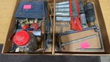 2 boxes of misc plumbing tools