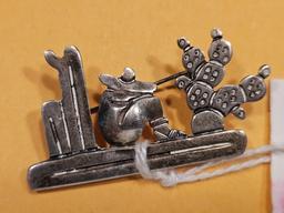 Vintage, Mexican, sterling silver pin