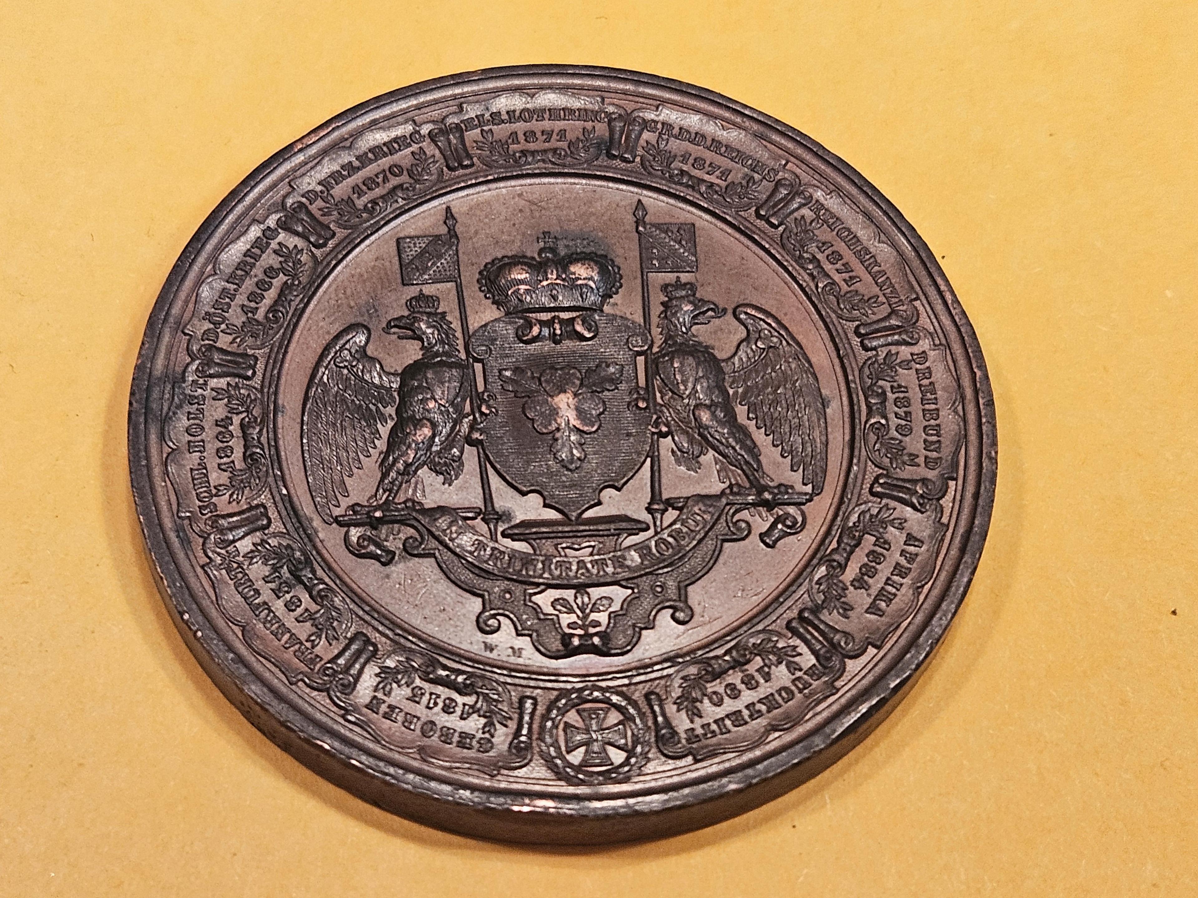 Cool, High-Relief 1890 Chancellor Otto von Bismarck Medal