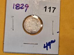 1829 Capped bust Half Dime