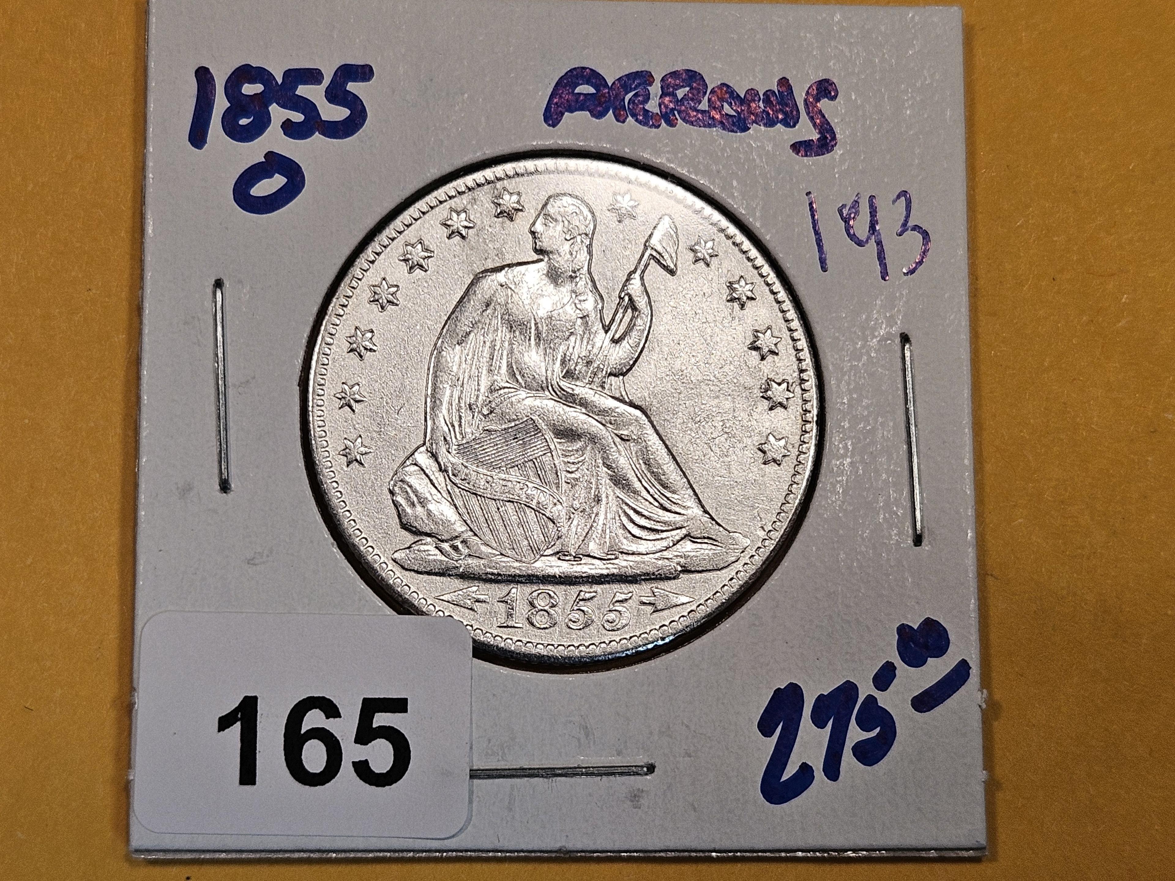 1855-O Seated Liberty Half Dollar