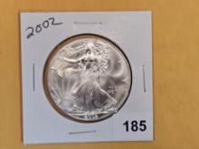 GEM Brilliant Uncirculated 2002 American Silver Eagle