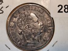 1889 Austria silver florin
