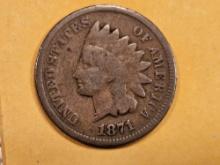 Semi-Key 1871 Indian cent