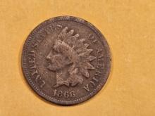Semi-Key 1866 Indian Cent