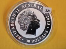 THE HUGE ONE! 2015 GEM Proof Deep Cameo ONE KILO Silver $30 COIN!