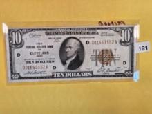 Series 1929 Ten Dollar National Currency in Very Fine