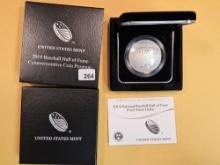 2014 Proof Deep Cameo Baseball Hall of Fame Commemorative silver Dollar