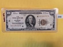 Series 1929 One Hundred Dollar National Currency in Very Fine
