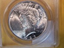 ANACS 1923 Peace Dollar in Mint State 63