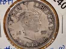 * Scarce! 1897 Cuba silver Souvenir Peso