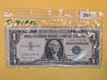 Five One Dollar Silver Certificates Star Replacement notes