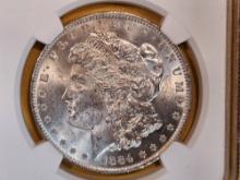 NGC 1884-O Morgan Dollar in Mint State 61