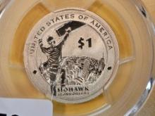 PCGS 2015-W Native American Enhanced Dollar in Specimen 69