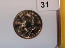 GEM! NGC 2000-D Sacagawea Dollar in Mint State 67 prooflike
