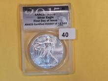 PERFECT! ANACS 2017 American Silver Eagle in Mint State 70
