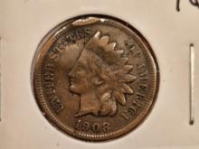 * Key Date 1908-S Indian Cent