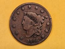 1826 Coronet Head Large Cent