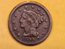 1844 Braided Hair Large Cent