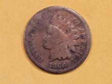 * Semi-key 1866 Indian Cent