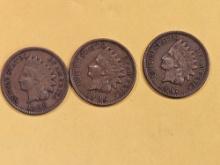 1906, 1907 and 1908 Indian Cents