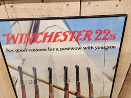 Vintage Winchester .22 Rifle Advertising Poster