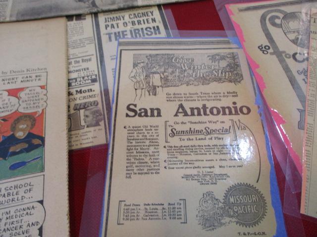 Early Newspaper Print/Items of interest/Comics/Colored Magazine Ads