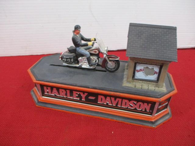 Harley Davidson Cast Rion Mechanical Coin Bank