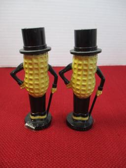 Mr. Peanut Figural Salt and Pepper Shakers-A