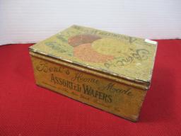 Early Bent's Assorted Wafers Advertising Tin