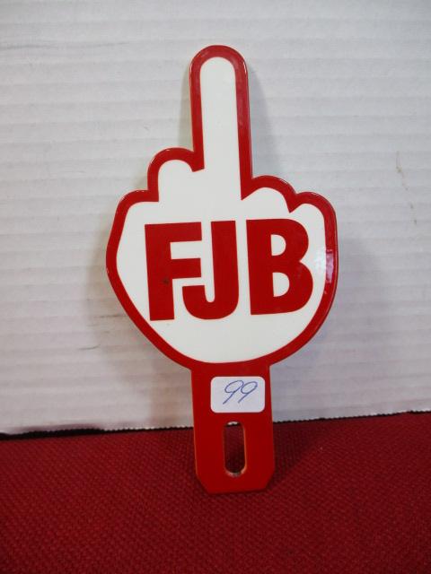 FJB Porcelain License Plate Topper-A