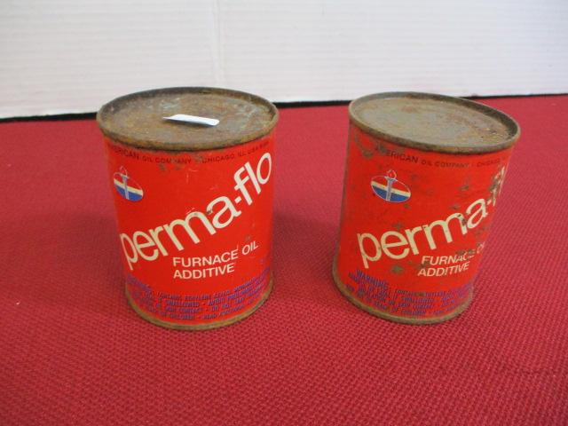American Oil Co. Permaflow Advertising Cans