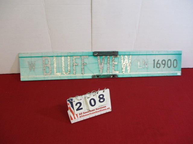 Bluff View Lane Reflective Metal Road Sign